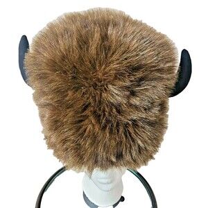 Buffalo / Viking Plush Hat w/horns‎ Teens/Adult Kids unsex